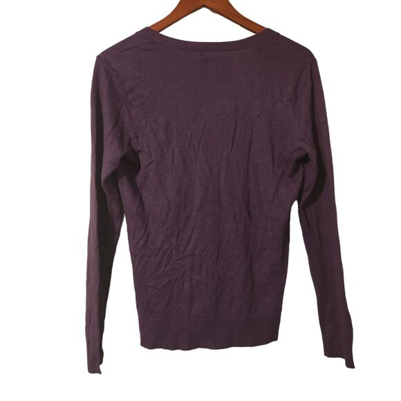 New York & Company 7th Avenue Design Studio Purple Cardigan Women's Size M - Picture 2 of 6